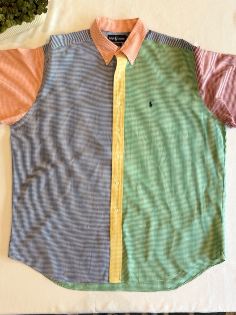 Vintage Polo by Ralph Lauren Multi-Color Gingham Short-Sleeve Shirt